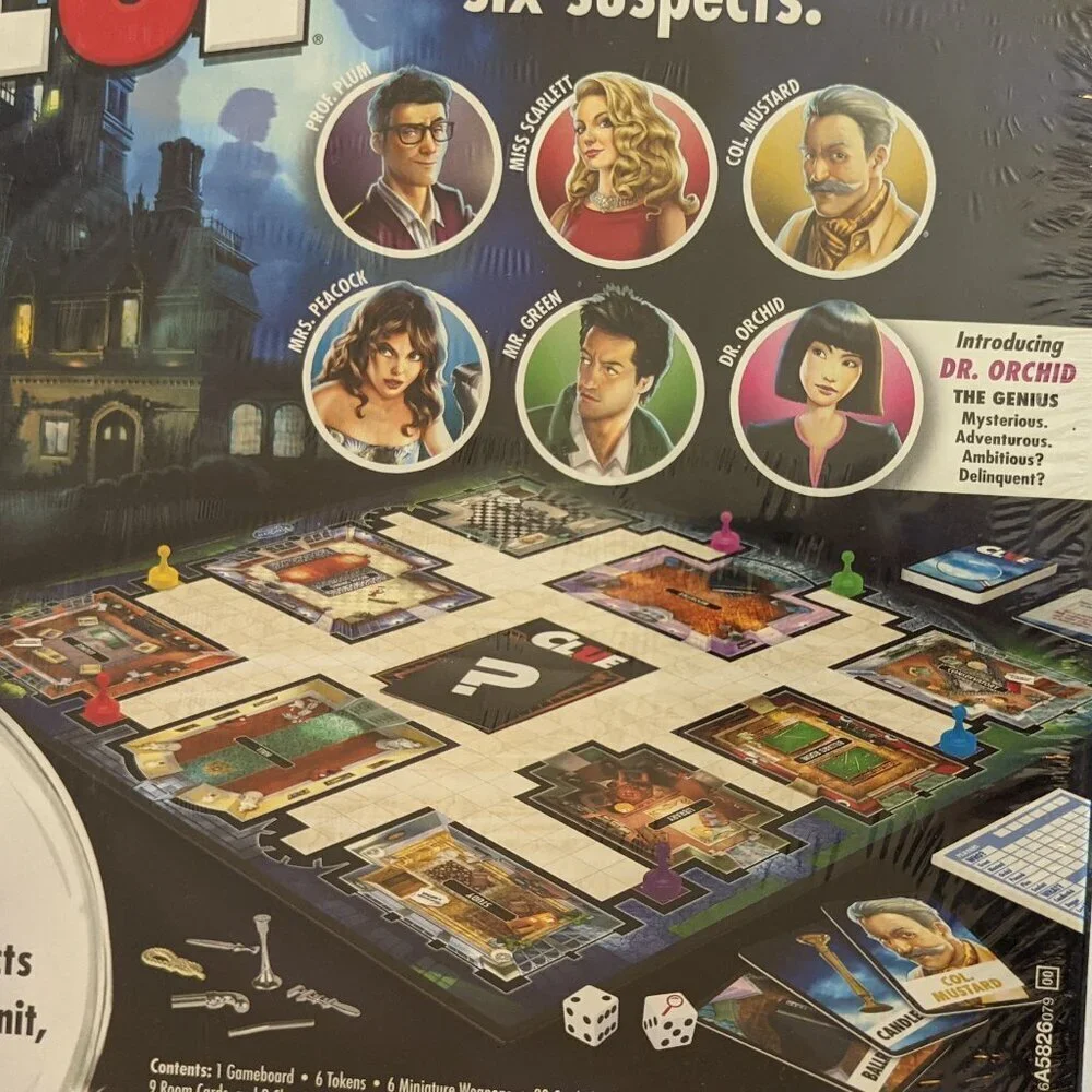 NWT Clue Dr Orchid Classic Mystery Board Game Sealed Crime Hasbro Halloween NEW